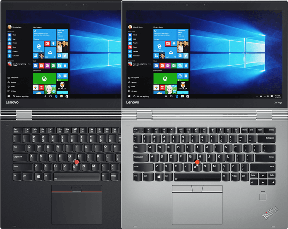 ThinkPad X1 Yoga is available in classic Black or modern Silver.