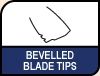 Bevelled Blade Tips