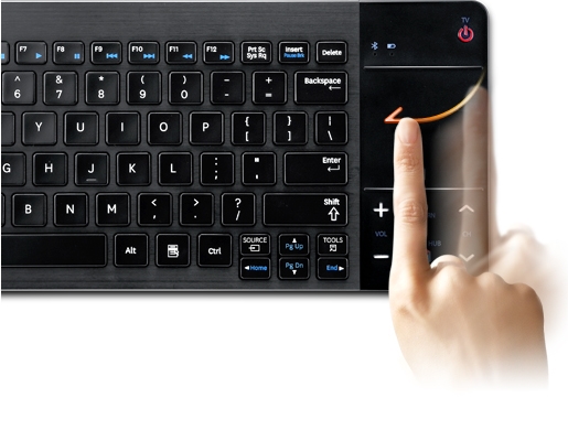 Navigate easily with the<br>built-in touchpad
