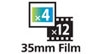 35mm 4 x 12 : Maximum 12 consecutive frames of 35 mm negatives or positives, or 4 consecutive frames of mounted slides, can be scanned.