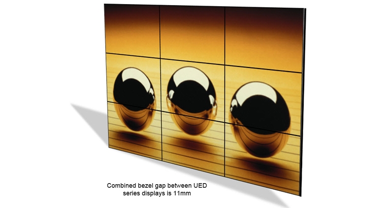 Create an exquisite video wall with ultra-thin UED series displays