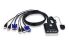 ATEN CS22U-AT 2-Port USB VGA Cable KVM Switch with Remote Port Selector KVM Port 4x USB Type A Male (Black), 2x HDB-15 Male (Blue)