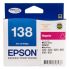 Epson T138392 #138 Ink Cartridge - Meganta - For Epson NX420/Workforce 60/320/325/525/7010 Printer