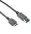 LaCie USB3.0 A-Male to Micro B-Male - Grey - 1.2M