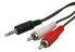 Comsol Stereo Male 3.5mm to 2x RCA Male Audio Cable - 10M