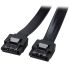 Astrotek SATA3.0 Data Cable 7 pins Straight to 7 pins Straight with Latch, 30cm - Black Nylon Jacket