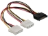 Generic 20cm SATA Male To 2 x Molex Female Power Adapter Cable