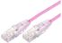 Comsol 30cm 10GbE Ultra Thin Cat6A UTP Snagless Patch Cable LSZH (Low Smoke Zero Halogen) - Pink