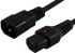 Comsol 2m IEC LOCK Power Cable IEC-C14(M) to IEC-C13(F) Black