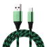 Microtech 1m USB to USB-C / Type-C GREEN  Nylon Weave Data Sync Charging Cable