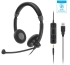 Sennheiser SC 75 USB MS Double-Sided Wired Headset - Skype for Business - Black Neodymium Magnet Speaker, Noise-Cancelling Microphone, Headband Wearing Style, USB, 3.5mm