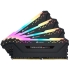 Corsair 32GB (4x8GB) PC4-25600 3200MHz DDR4 DRAM Memory Kit - C16 - Vengeance RGB Pro, Black 3200MHz, 288-Pin DIMM, 16-18-18-36, Dynamic Multi-Zone Lighting, XMP2.0, 1.35V