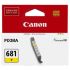 Canon CLI681Y Ink Catridge - Yellow to suit TR7560, TR8560, TS6160, TS8160, TS9160, TS6260, TS9560, TS8260