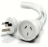 Alogic Aus 3 Pin Mains Power Extension Cable - Male to Female - 25M, White