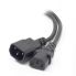 Alogic 0.5m IEC C13 to IEC C14 Computer Power Extension Cord  Male to Female - Black