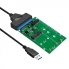 Simplecom USB 3.0 to mSATA + NGFF M.2 (B Key) SSD 2 in 1 Combo Adapter
