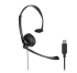 Kensington K80100AP USB-A and USB-C Mono Headset with Mic and Volume Control