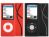 Griffin FlexGrip 2 Pack - for iPod Nano 4G - Black + Red