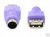 Rock USB - PS2 Male Converter for Keyboard - Purple