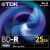 TDK BD-R 25GB/2X Blu-Ray - 25 Pack Spindle, Inkjet Printable
