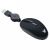 V7 Mini Mouse Retractable Cord - Black, 800dpi - USB