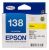 Epson T138492 #138 Ink Cartridge - Yellow - For Epson NX420/Workforce 60/320/325/525/7010 Printer