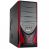 HuntKey H102 Midi-Tower Case - NO PSU, Black/Red2xUSB2.0, 1xAudio, Rugged Edges, ATX