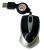 Shintaro Mini Optical Mouse - 800dpi, 3 Button With Scroll Wheel, Comfort Hand-Size - Retractable cable - Black/Silver