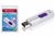Transcend 32GB JetFlash 530 - Read 20MB/s Write 6MB/s, Retractable Connector, USB2.0 - White/Purple