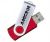 Amicroe 4GB Flash Drive - Swivel Connector, AES-256 Standard Encryption, USB2.0 - Red