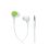Genius GHP-240X Premium Ear Canal Headphones - GreenHigh Quality, Solid Bass With Extended Treble, In-Ear Noise Isolation Headphones For Portable Audio Devices, Comfort Wearing