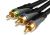 Comsol 3x RCA Male to 3x RCA Male Component Cable - High Grade - 1M