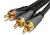 Comsol 3x RCA Male to 3x RCA Male Composite Cable - High Grade - 1.5M
