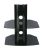 Crest CACM2 Dual Component Shelf - Glass & Aluminium Component Wall Mount Possessing A High Quality Finish, Cable Management - Black