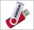 Amicroe 8GB Flash Drive - Swivel Connector, Hot Plug and Play, USB2.0 - Red