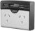 Crest PBS2U Double Outlet with Surge Protection And USB Charging