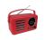 Laser DAB-DG301 Portable Digital Radio - Retro RedCrystal Clear Digital Radio, 10 Presets For Favourite Pre-Sets For Each DAB+ And FM Stations, Dual-Line Display, Built-In Telescopic Antenna