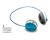 Rapoo H3070 Wireless Stereo Headset - Blue3.5mm Jack & PC USB Dual Input Mode, Built-In Rechargeable Lithium Battery, Built-In Microphone, Omni-Directional, Comfort Wearing