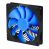 SilverStone AP123 Cooling Fan - 120x120x25mm Fan, Fluid Dynamic Bearing, 1500rpm, 31.4CFM, 31.4dBA - Blue UV Fan Blades, Black Frame