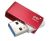 PQI 8GB U822V Intelligent Flash Drive - 360 Degree Rotating Design, Compact, Light-Weight, And Slender Design, USB3.0 - Red