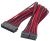 BitFenix BF-EXT-24ATX-MRK Sleeved 24-Pin ATX Extension Cable - Red/Black - 0.3M