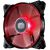 CoolerMaster JetFlo 120 Cooling Fan - 120x120x25mm Red LED Fan, POM Bearing, 800~2000rpm, 95CFM, 36dBA - Black Frame, Red LED
