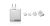 Antec UA2-10 Dual Port USB Wall Charger - WhiteIncludes Four Adapter Plugs For US, UK, EU, AU
