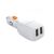 Antec UC2-15 Dual Port USB Car Charger - To Suit Smartphones, iPhone - White