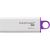 Kingston 64GB DataTraveler G4 Flash Drive - Large, Colorful Loop Easily Attaches To Key Rings, USB3.0 - White/Purple