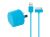 Shroom S-103 Compact USB AC Charger 2.1A - 30 Pin - Blue