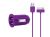 Shroom S-124 Dual USB Bullet Car Charger 2.1A - 30-Pin - Purple