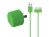 Mercury_AV Compact USB AC Charger 2.1A - Green - To Suit iPone 3G/S/4