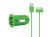 Mercury_AV Dual USB Bullet Car Charger 2.1A - Green - 30 Pin for iPhone 3G/S/4