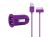 Mercury_AV Dual USB Bullet Car Charger 2.1A - Purple - 30 Pin for iPhone 3G/S/4 